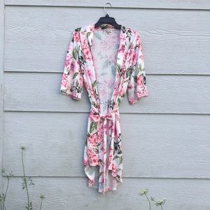 A beautiful bridal robe with flowers